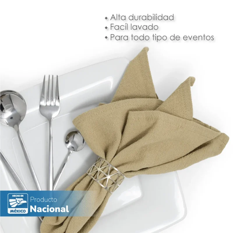 Servilleta Manta Artesanal 100% algodón 45x45 cm Arena
