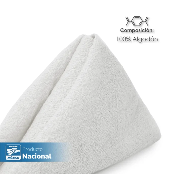Servilleta Manta Artesanal 100% algodón 45x45 cm Blanco