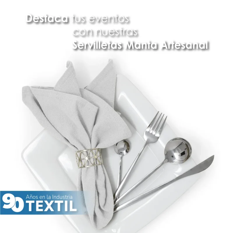 Servilleta Manta Artesanal 100% algodón 45x45 cm Blanco