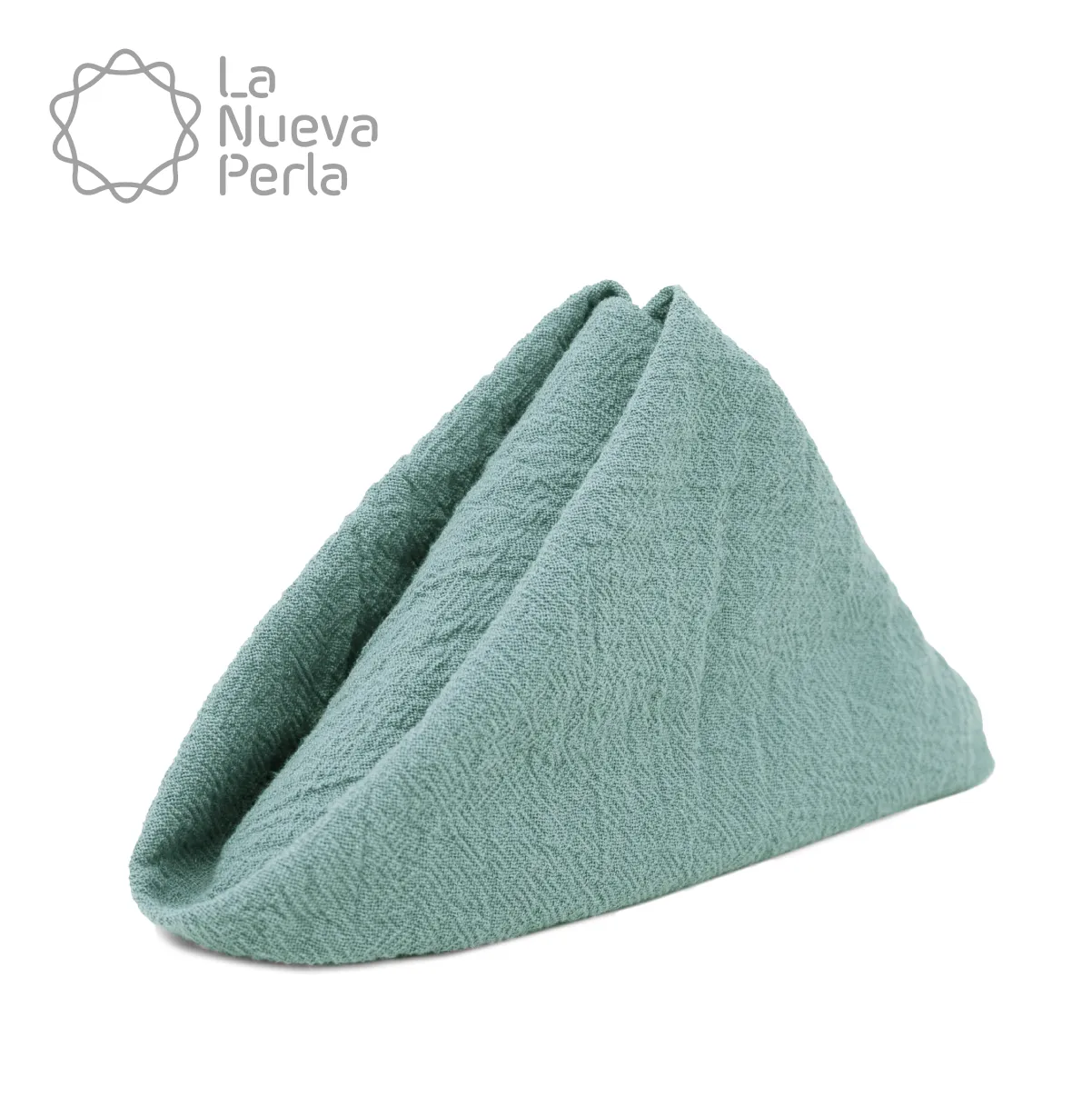 Servilleta Manta Artesanal 100% algodón 45x45 cm Azul Cemento: imagen 1
