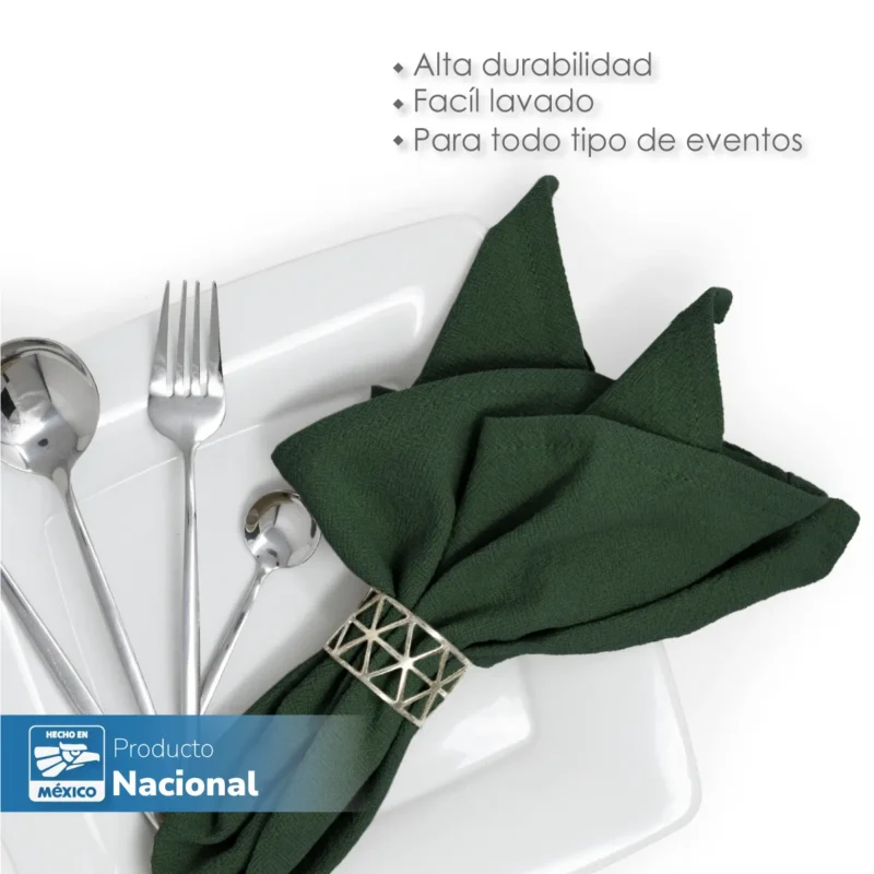 Servilleta Manta Artesanal 100% algodón 45x45 cm Verde Militar