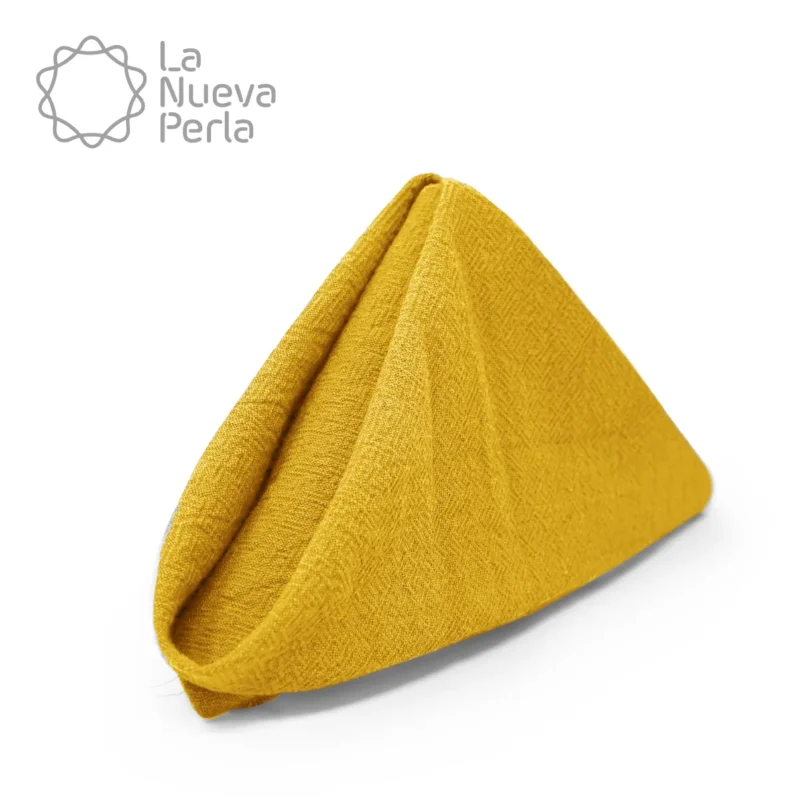Servilleta Manta Artesanal 100% algodón 45x45 cm Mostaza