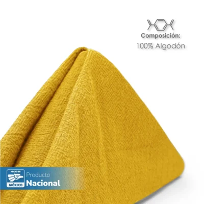Servilleta Manta Artesanal 100% algodón 45x45 cm Mostaza: imagen 3
