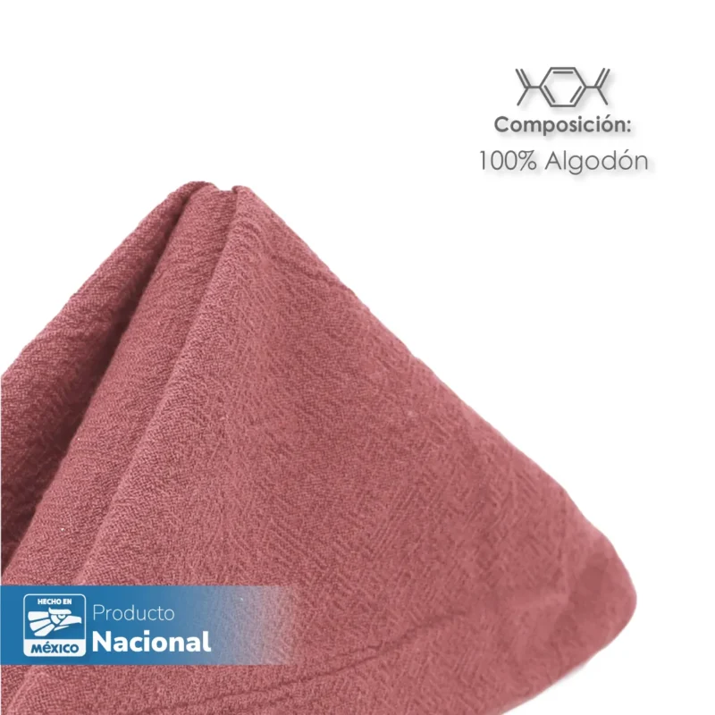 Servilleta Manta Artesanal 100% algodón 45x45 cm Palo de Rosa