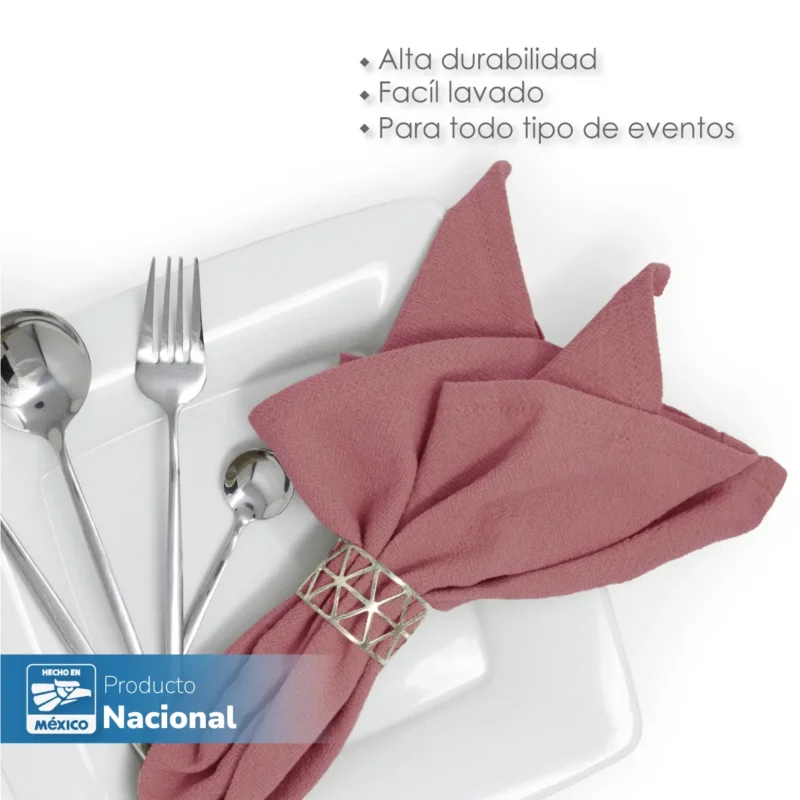 Servilleta Manta Artesanal 100% algodón 45x45 cm Palo de Rosa