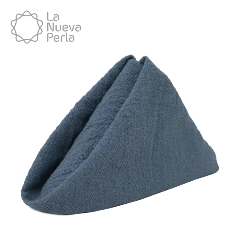 Servilleta Manta Artesanal 100% algodón 45x45 cm Gris Plomo