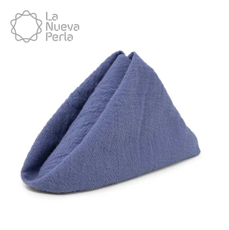 Servilleta Manta Artesanal 100% algodón 45x45 cm Azul Plumbago