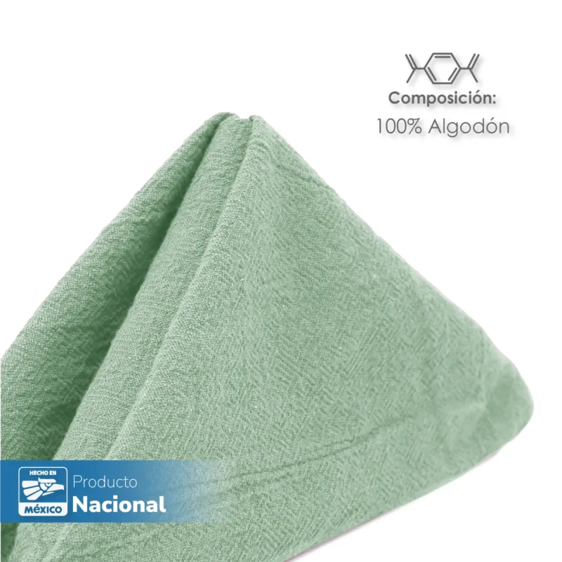 Servilleta Manta Artesanal 100% algodón 45x45 cm Sage