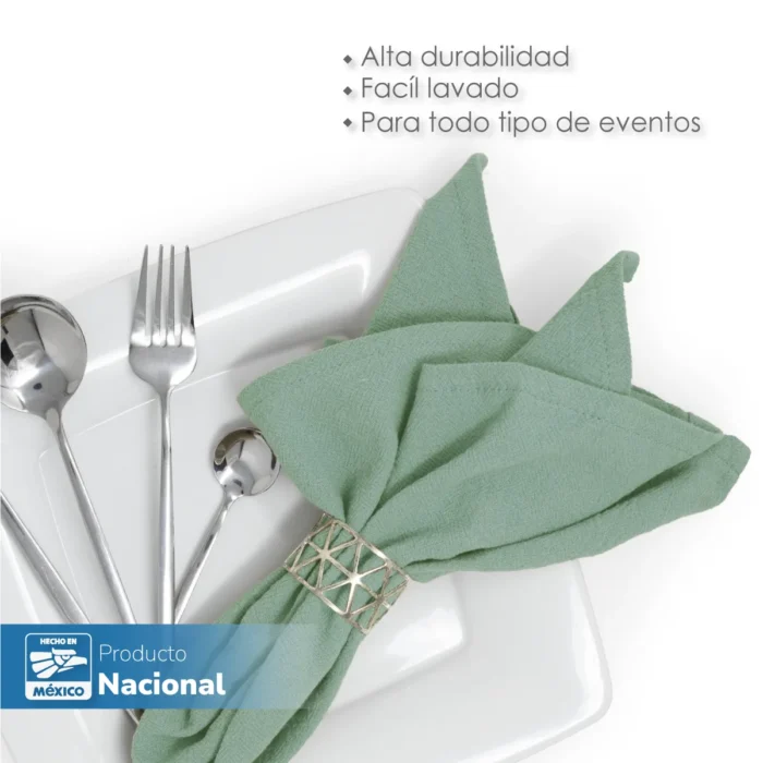 Servilleta Manta Artesanal 100% algodón 45x45 cm Sage
