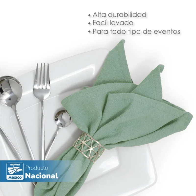 Servilleta Manta Artesanal 100% algodón 45x45 cm Sage
