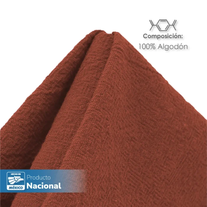 Servilleta Manta Artesanal 100% algodón 45x45 cm Tabaco