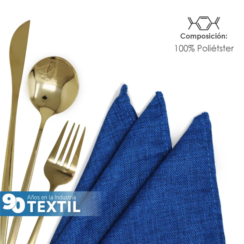 Servilleta Lino Ginebra 45x45 cm Azul Rey