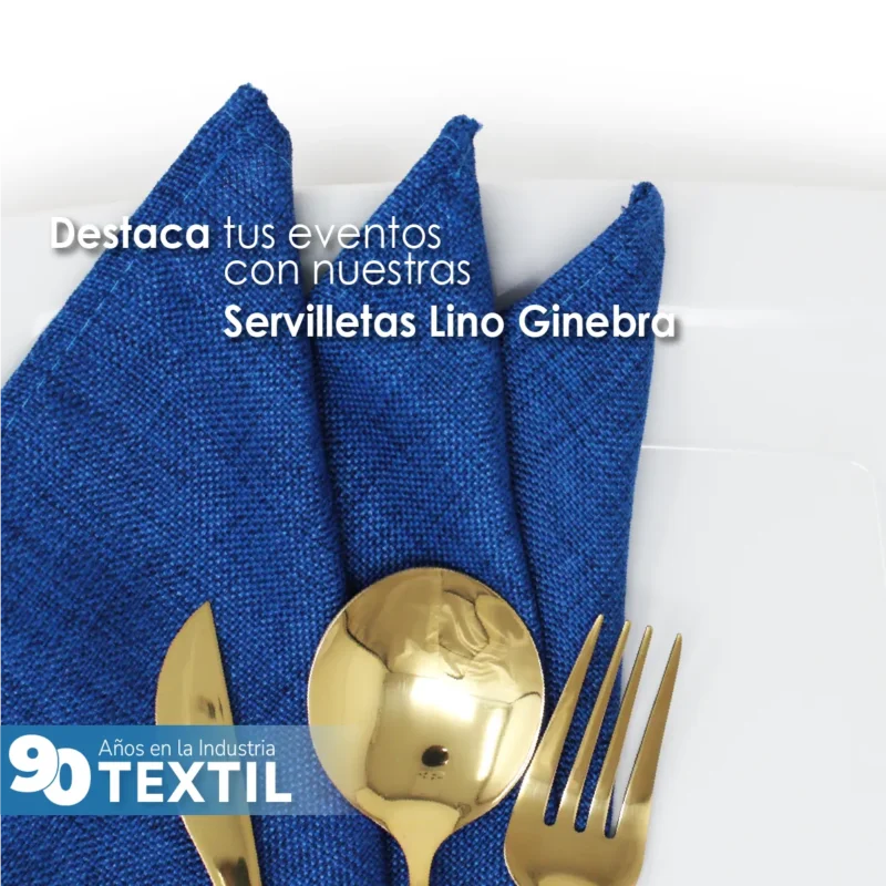Servilleta Lino Ginebra 45x45 cm Azul Rey