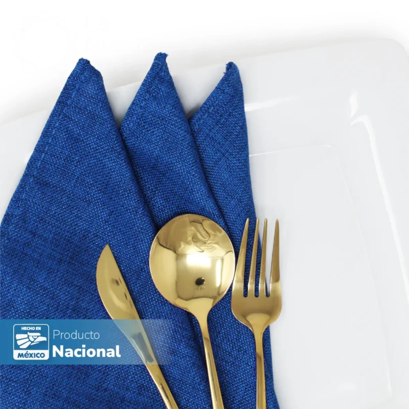 Servilleta Lino Ginebra 45x45 cm Azul Rey