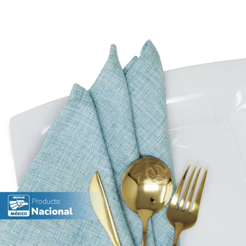 Servilleta Lino Ginebra 45x45 cm Azul Cielo