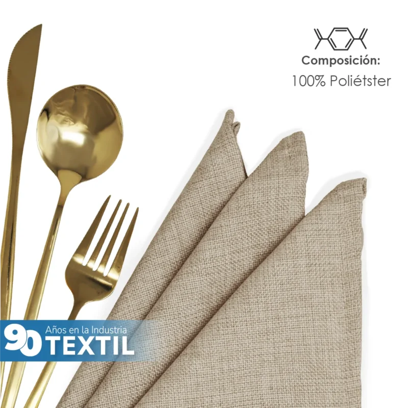 Servilleta Lino Ginebra 45x45 cm Beige