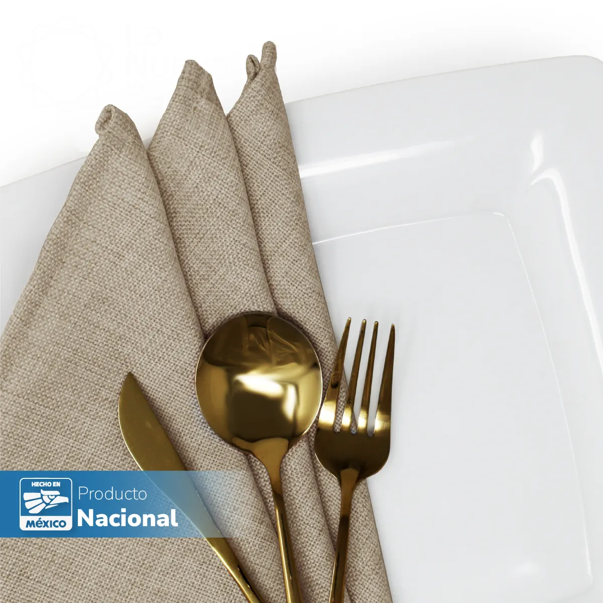 Servilleta Lino Ginebra 45x45 cm Beige: imagen 5