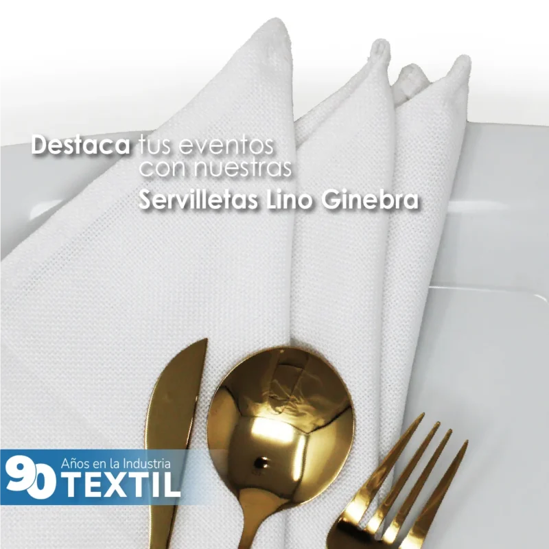 Servilleta Lino Ginebra 45x45 cm Blanco