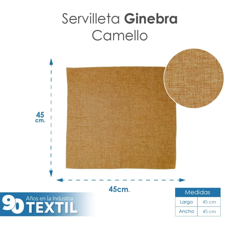Servilleta Lino Ginebra 45x45 cm Camello
