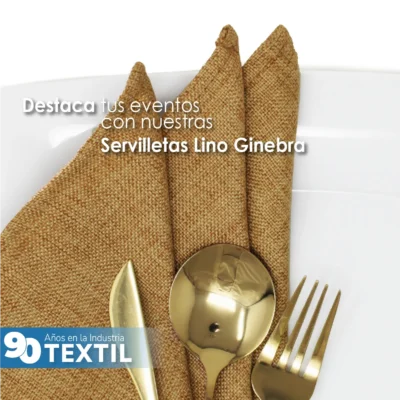Servilleta Lino Ginebra 45x45 cm Camello: imagen 7
