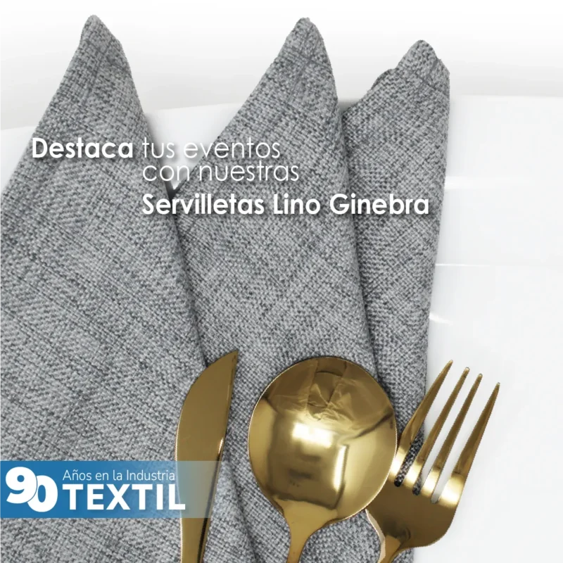 Servilleta Lino Ginebra 45x45 cm Gris Oxford