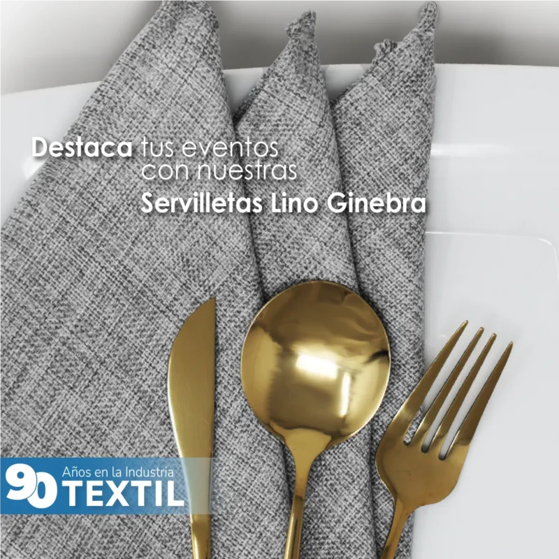Servilleta Lino Ginebra 45x45 cm Gris Perla