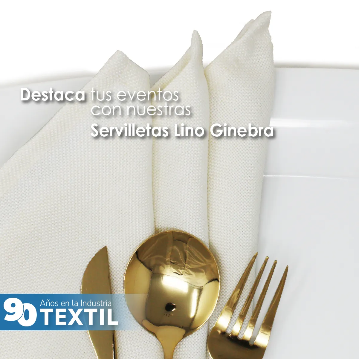 Servilleta Lino Ginebra 45x45 cm Hueso: imagen 7