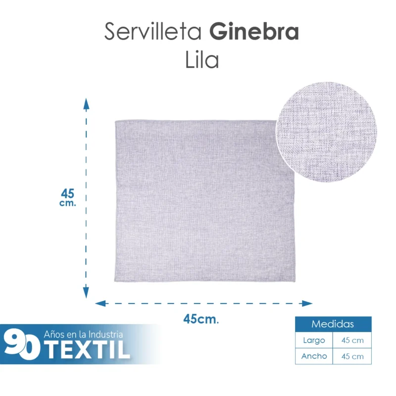 Servilleta Lino Ginebra 45x45 cm Lila