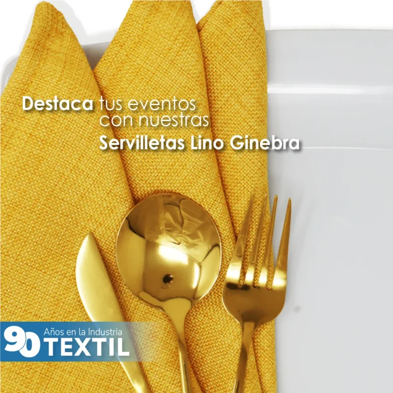 Servilleta Lino Ginebra 45x45 cm Mostaza