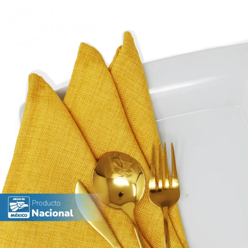 Servilleta Lino Ginebra 45x45 cm Mostaza