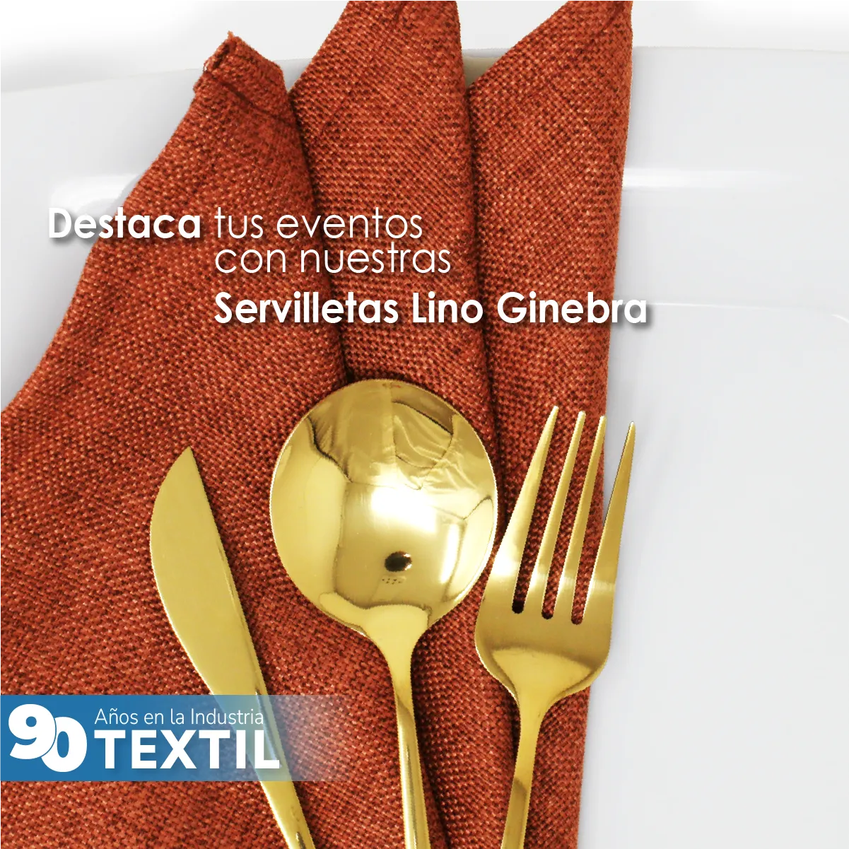 Servilleta Lino Ginebra 45x45 cm Tabaco: imagen 7