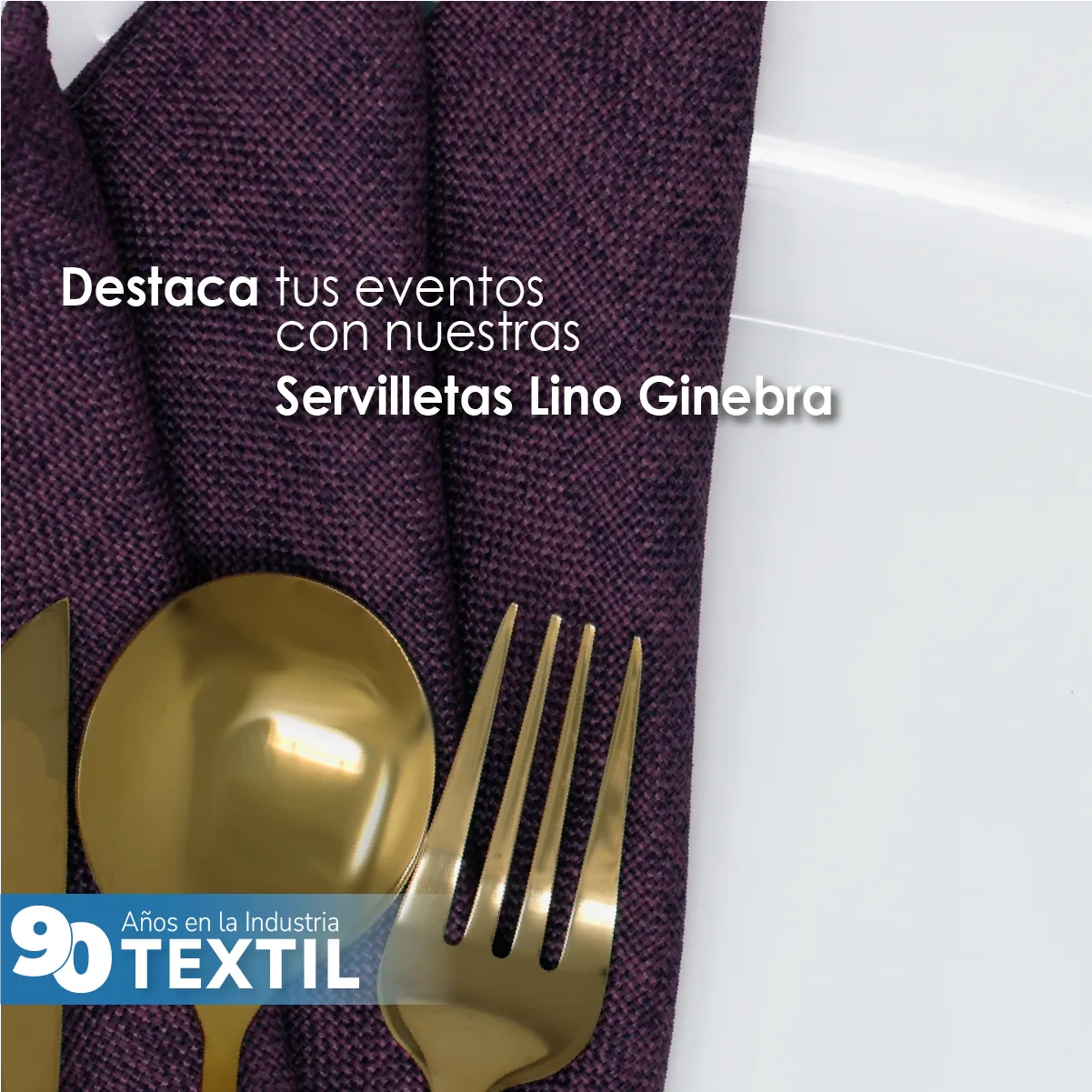 Servilleta Lino Ginebra 45x45 cm Uva: imagen 7