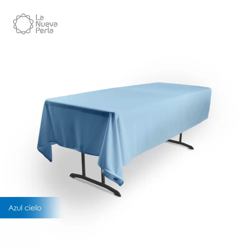 Mantel Tablón Tergal Liverpool 220x145 cm Azul Cielo