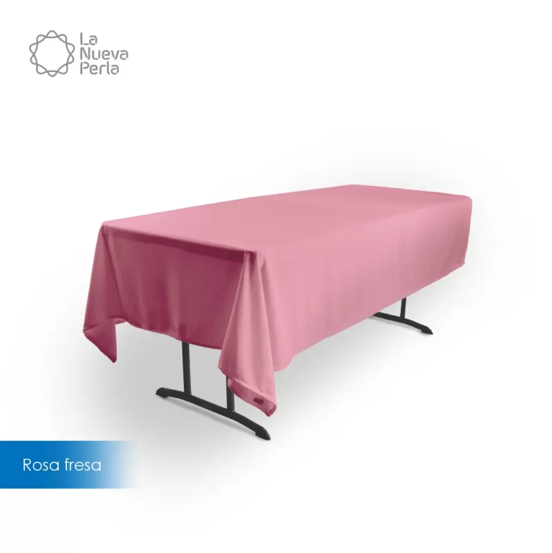 Mantel Tablón Tergal Liverpool 255x145 cm Rosa Fresa