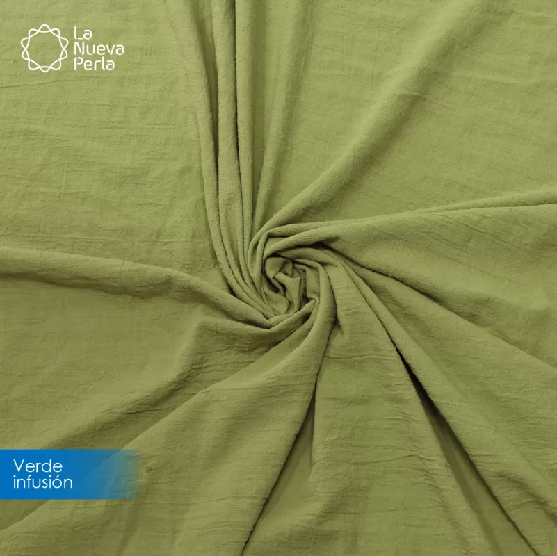 Manta Lino 1.70 M ancho Verde Infusión