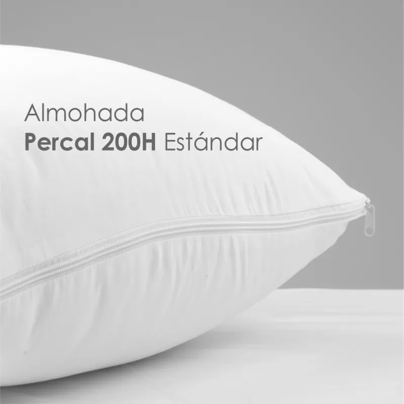 Almohada Percal 200H Blanco 800 grs