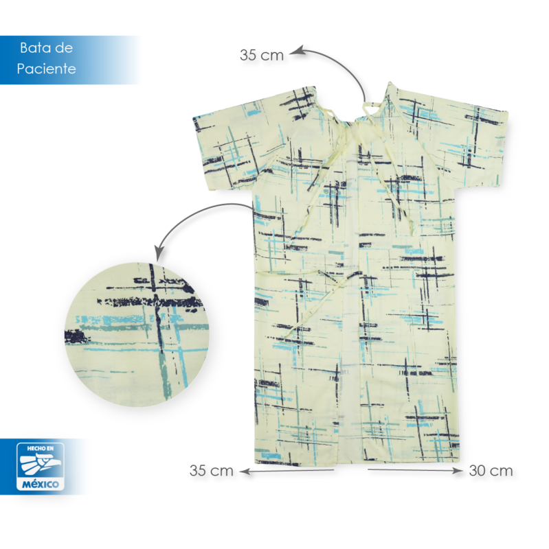 Bata de paciente Manchester Camuflaje Azul