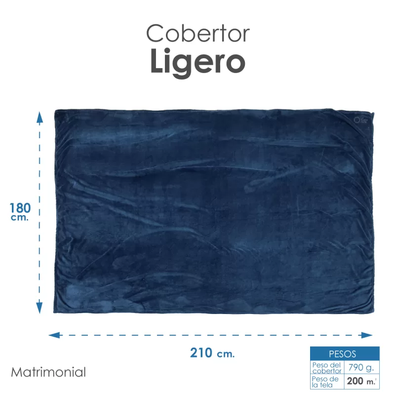 Cobertor Matrimonial 200 g m2 - 790 g / 180 x 210 cm.