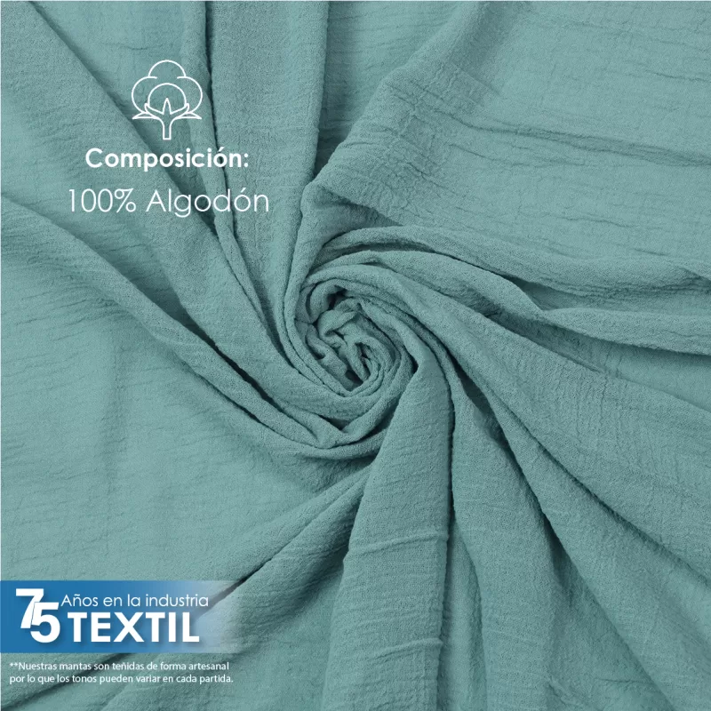 Gasa Teñida 1.90 M ancho Azul Cemento