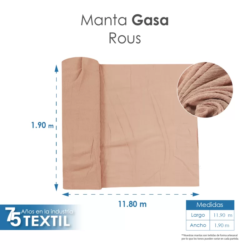 Gasa Teñida 1.90 M ancho Rous