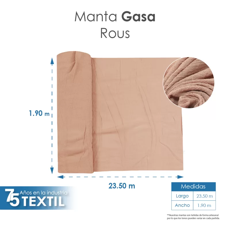 Gasa Teñida 1.90 M ancho Rous