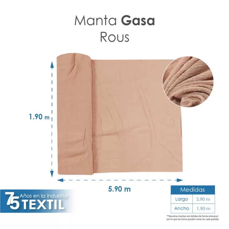 Gasa Teñida 1.90 M ancho Rous