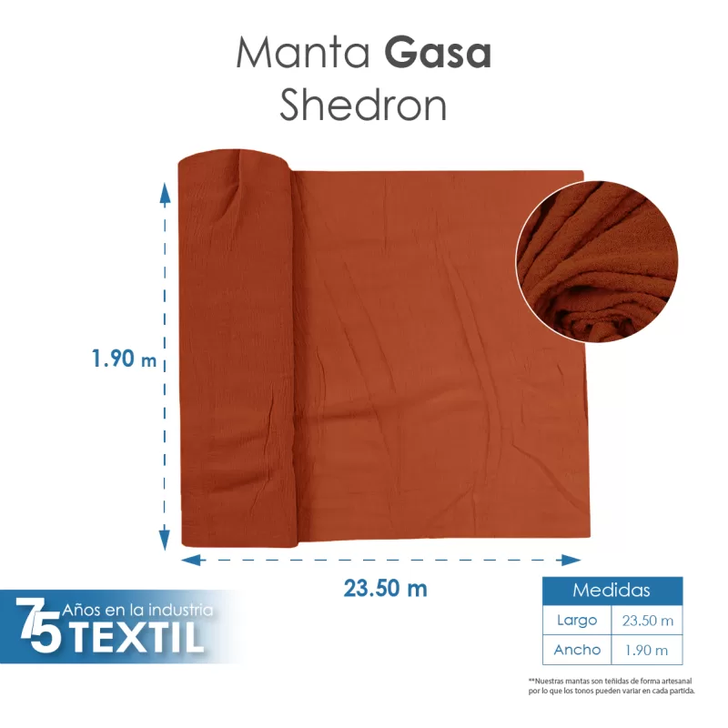 Gasa Teñida 1.90 M ancho Shedron