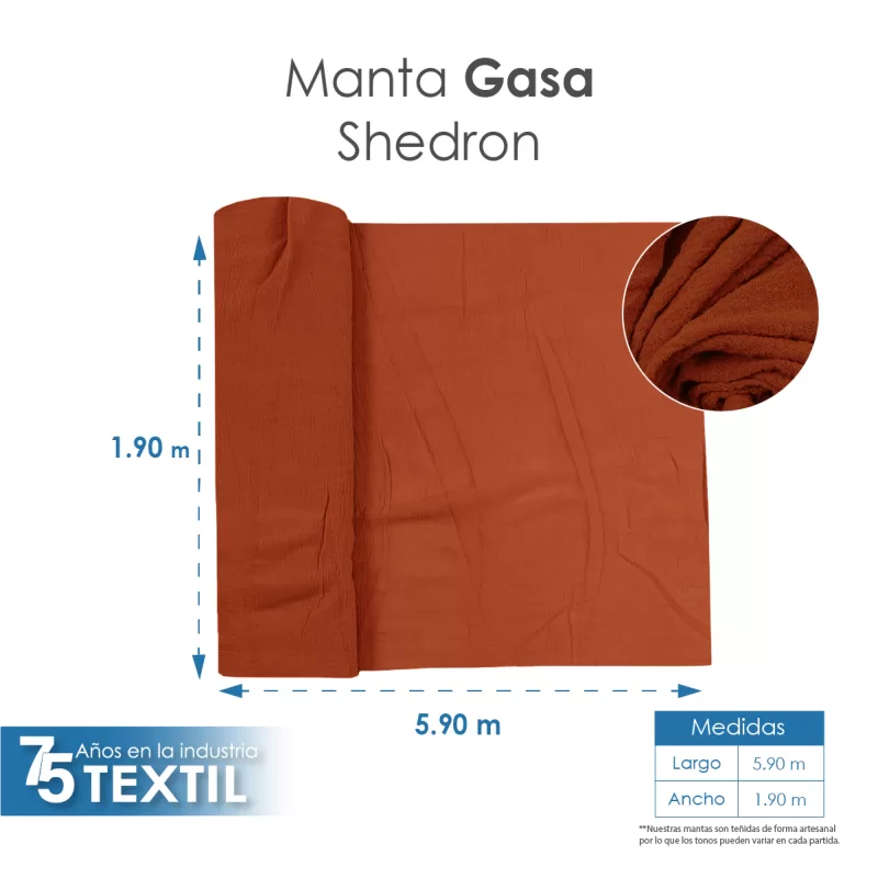 Gasa Teñida 1.90 M ancho Shedron