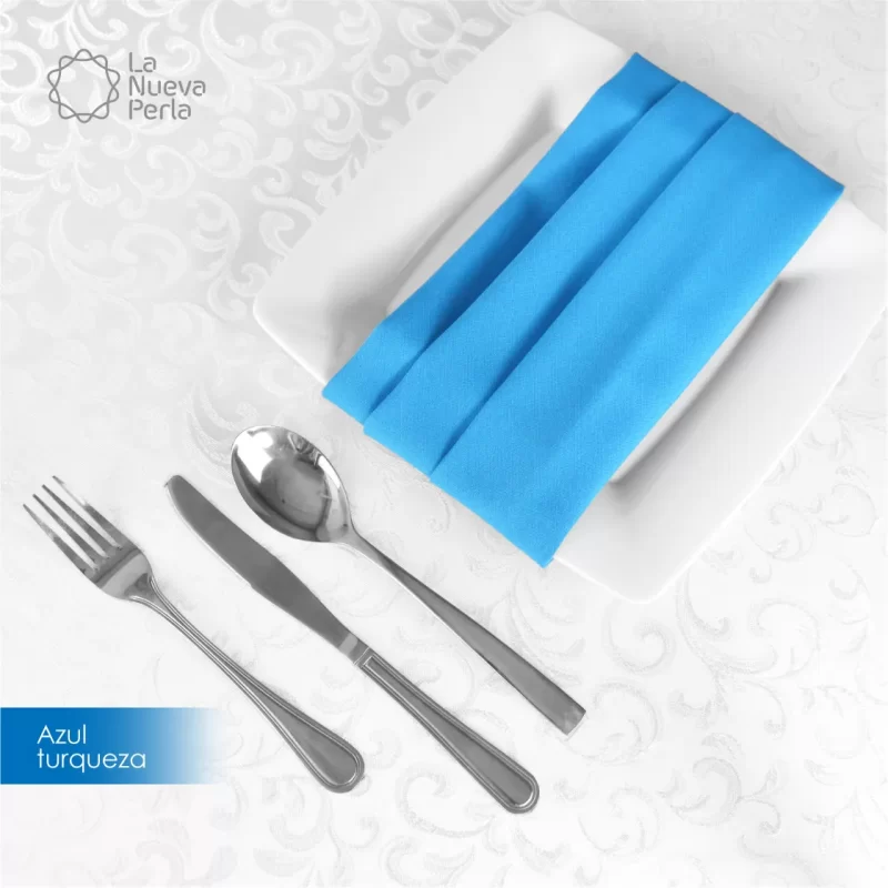 Servilleta Tergal Liverpool 45x45 cm Azul Turquesa