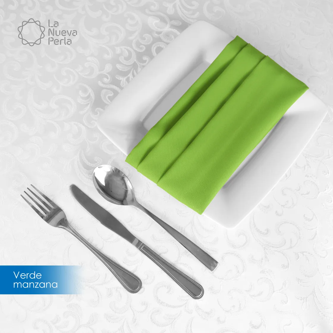 Servilleta Tergal Liverpool 45x45 cm Verde Manzana: imagen 1