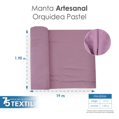 Manta Artesanal 1.90 M ancho Orquídea Pastel: imagen 4