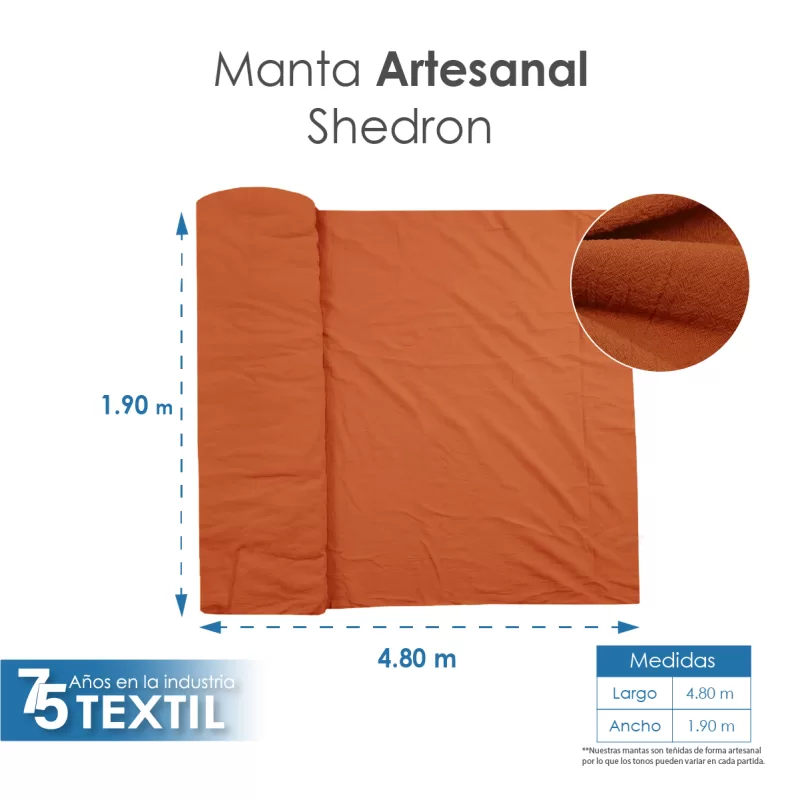 Manta Artesanal 1.90 M ancho Shedron