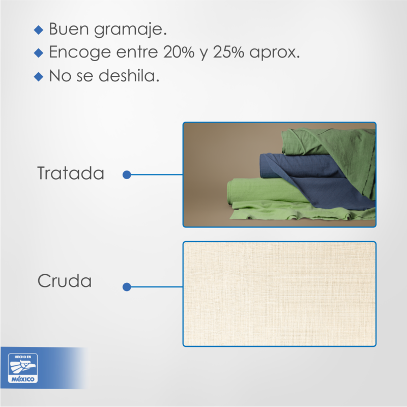 Manta Lino 1.80 M ancho crudo