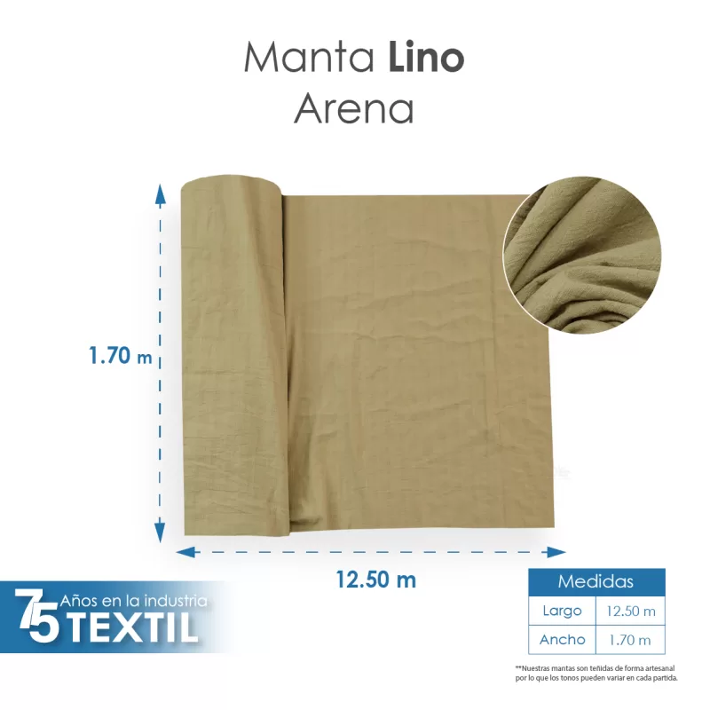 Manta Lino 1.70 M ancho Arena